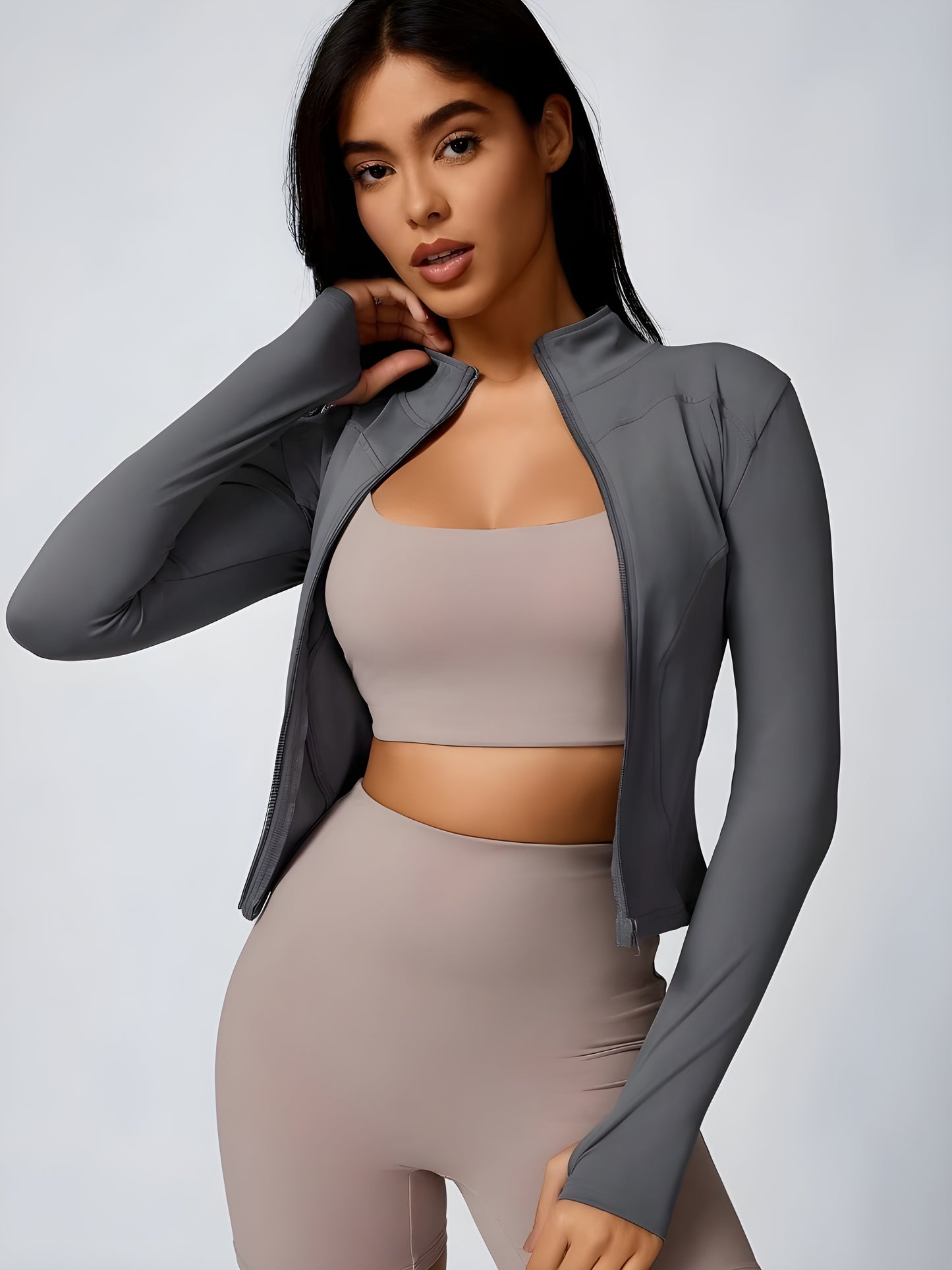 Fitted zip-up jacket - By ENDURACE.