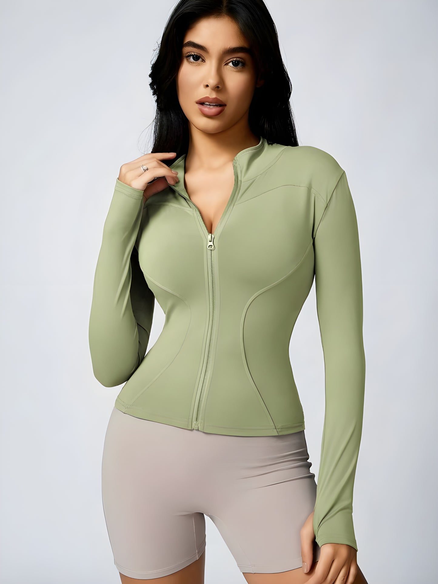 Fitted zip-up jacket - By ENDURACE.