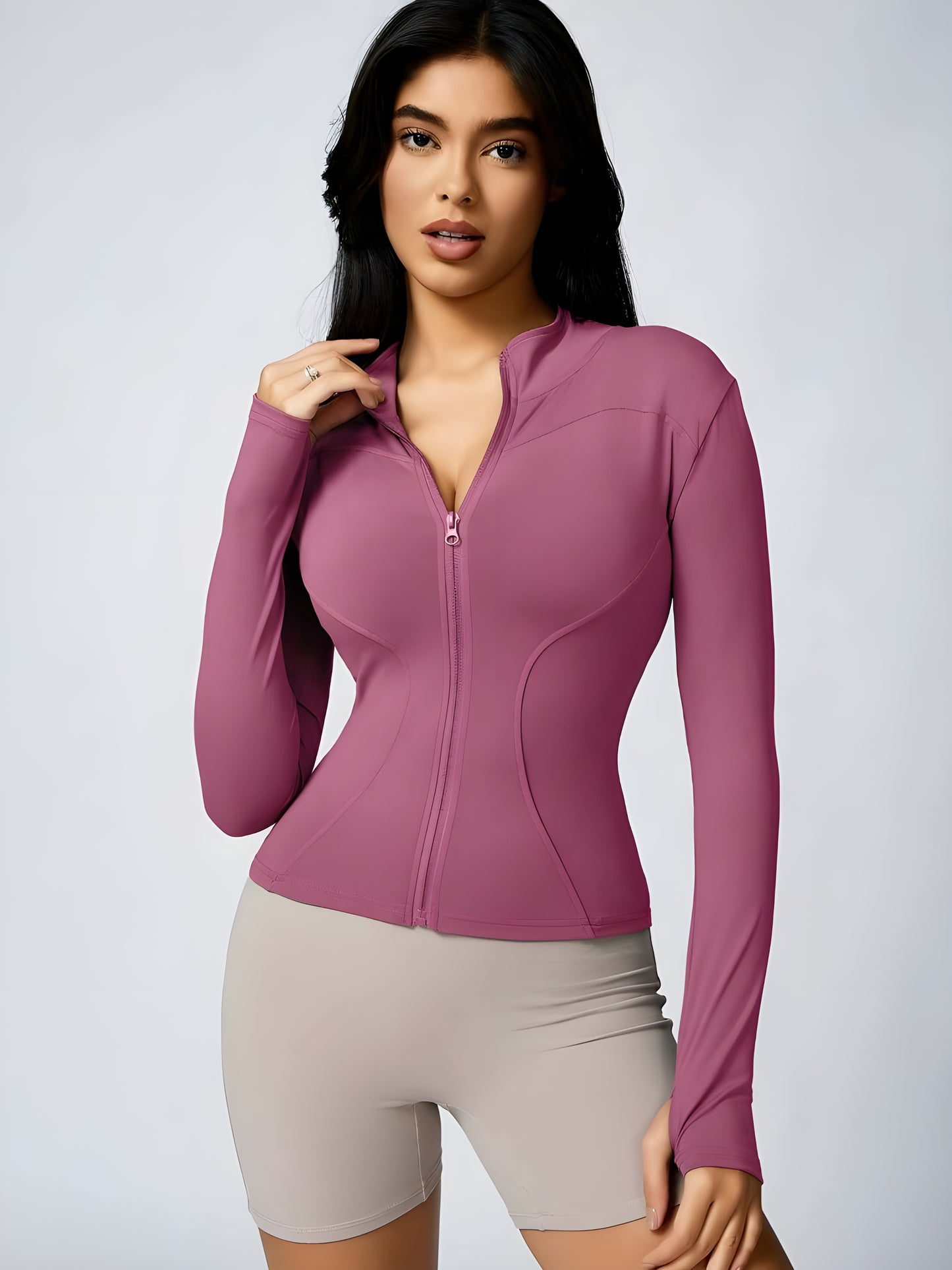 Fitted zip-up jacket - By ENDURACE.