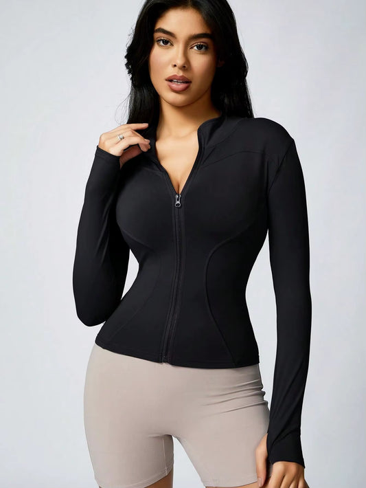 Fitted zip-up jacket - By ENDURACE.